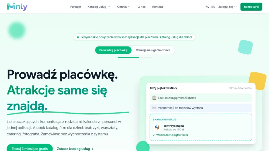 Minly, aplikacja do zarządzania listą oczekujących dla żłobków i przedszkoli